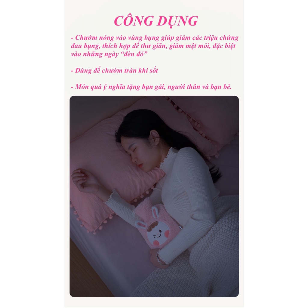 Túi chườm nóng lạnh bụng kinh đa năng 350ml - Khủng Long