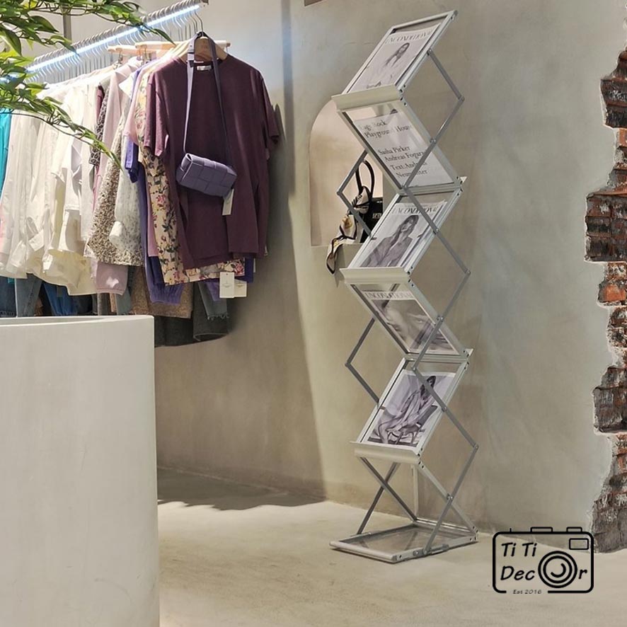 Kệ Ziczac Tặng Bìa Tạp Chí TiTi Decor Kệ Gấp Đựng Tạp Chí, Giá Sách Decor Góc Bàn Làm Việc Phong Cách Hàn Quốc