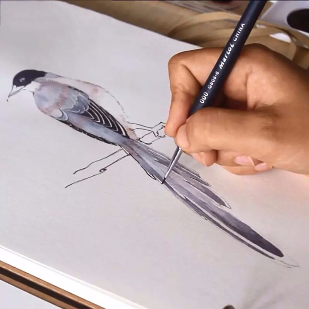 Set 9 Cọ Vẽ Màu Nước / Sơn Dầu Chuyên Dụng