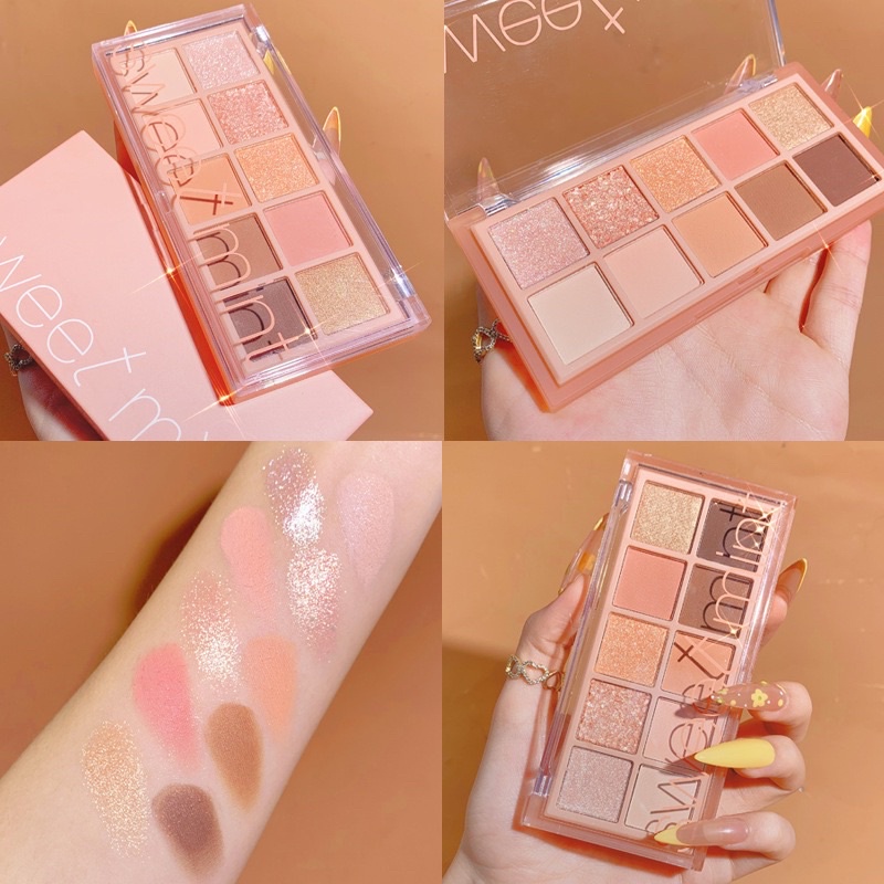 [Ảnh Thật] Bảng Phấn Mắt Sweet Mint 10 ô Màu Sắc Hiệu Ứng Lì✨✨✨ | BigBuy360 - bigbuy360.vn