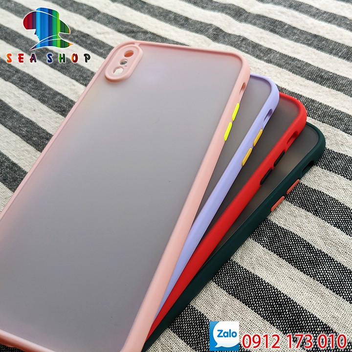 Ốp lưng iPhone X, XS, XS Max viền nhựa dẻo chống sốc - lưng mờ - ĐẦY ĐỦ MÀU SẮC