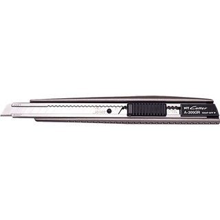 Dao rọc giấy thân nhôm bản lưỡi rộng 9mm màu xám NT Cutter A-300GRP