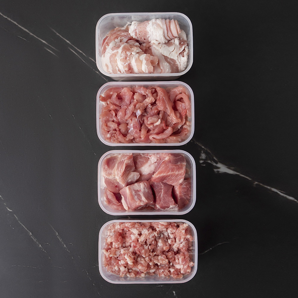 TUPPERWARE Hộp Đựng Thực Phẩm 4 Ngăn Tủ Lạnh Có Nắp Đậy Tiện Lợi