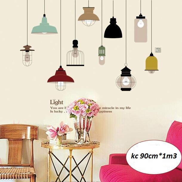 decal dán tường dây đèn