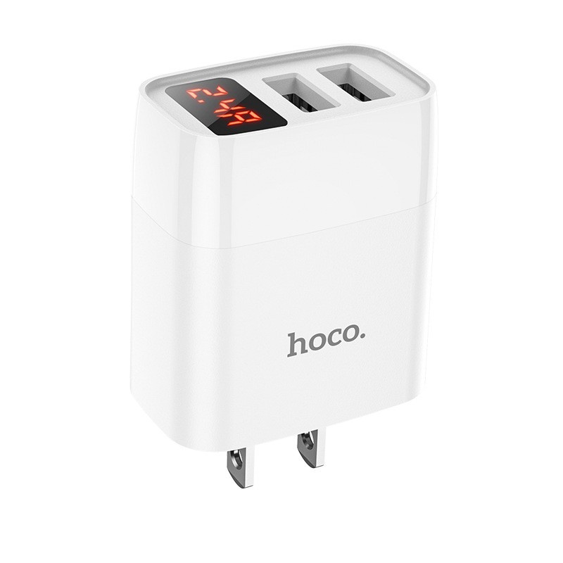 Cốc sạc nhanh/ Củ sạc nhanh Hoco C86/C86A 2 cổng đèn LED sạc nhanh 2.4A - CHÍNH HÃNG