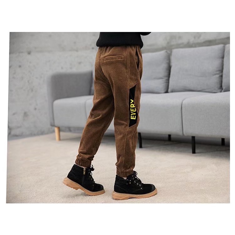 Quần Nhung Thiết Kế Mới Kiểu Dáng Đơn Giản Thời Trang Mùa Xuân Thu Dành Cho Bé Trai