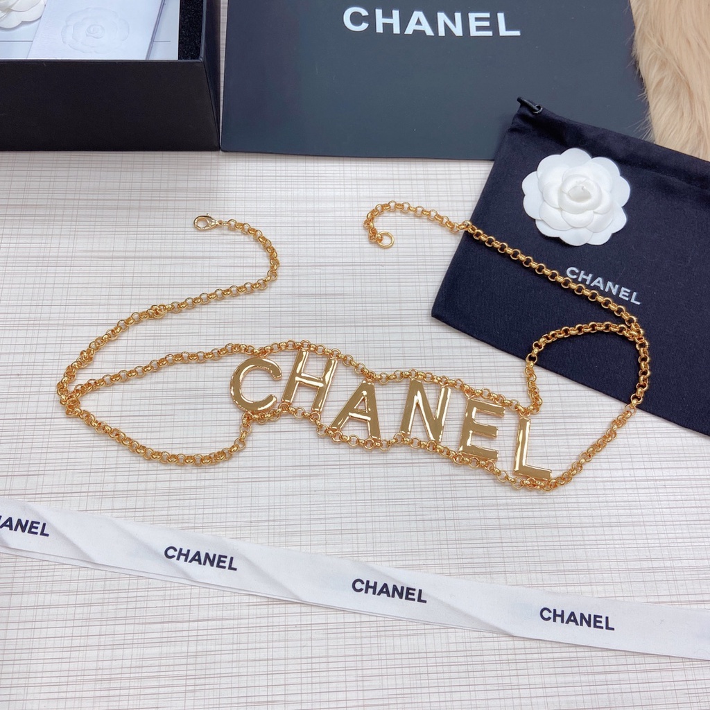 Thắt lưng dây chuyền nữ thời trang cao cấp 𝘾𝙝𝙖𝙣𝙚𝙡 𝘾𝙝𝙖𝙣n𝙚𝙡 thiết kế phủ vàng, phong cách sang trọng