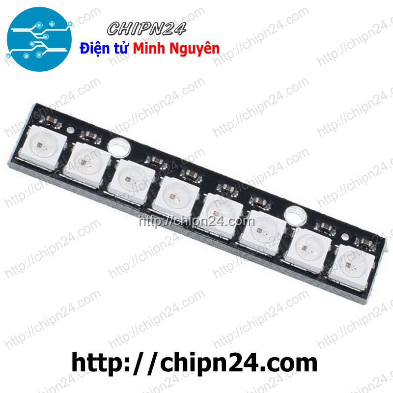 [1 CÁI] (F121.2) Mạch Led RGB Neopixel WS2812 5050 (8 LED THẲNG)