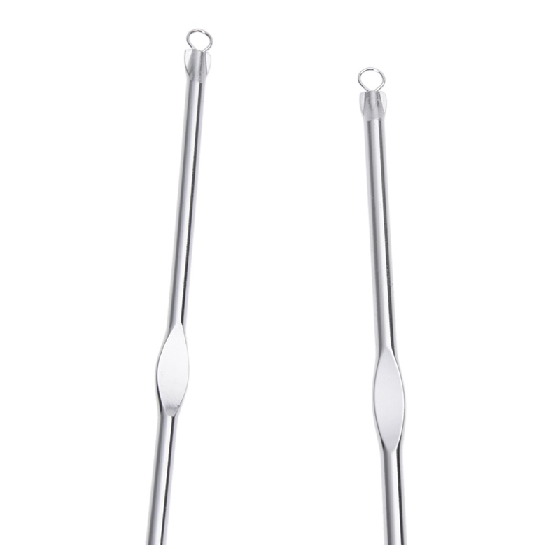 Dụng Cụ Nặn Mụn Đầu Đen Bằng Thép Không Gỉ Kèm Kẹp Tiện Dụng