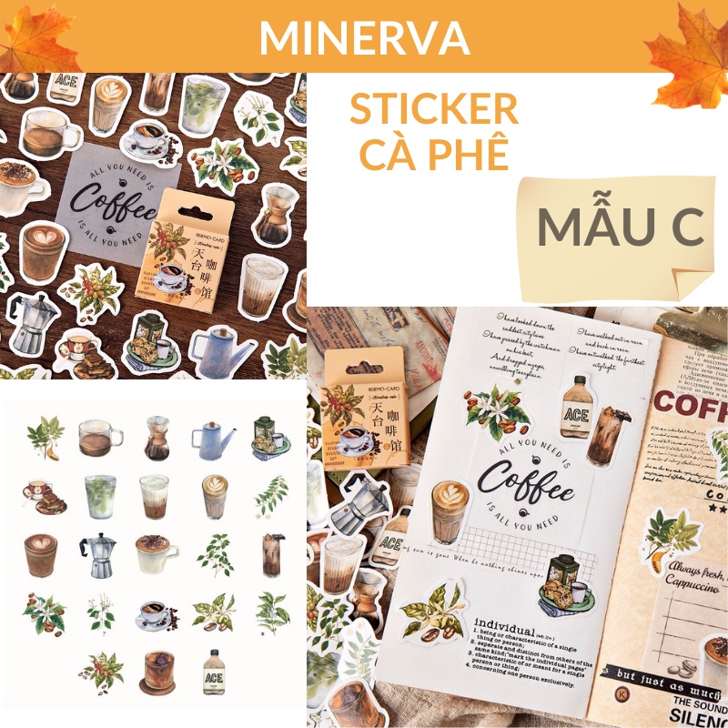 TRANG TRÍ Hộp 45 STICKER nhiều mẫu đáng yêu trang trí điện thoại , sổ tay , thiệp bullet journal vật dụng học tập