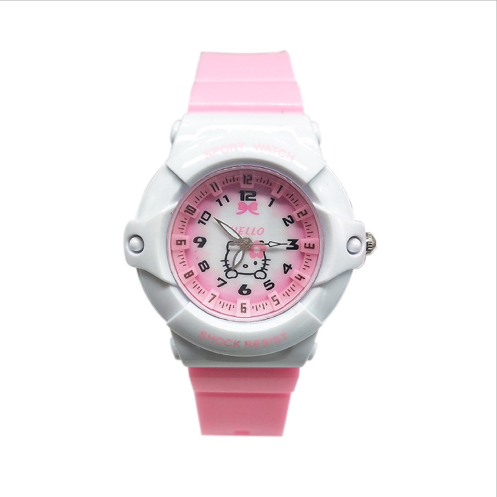 Đồng hồ dây silicon hình Hello Kitty Doraemon chất lượng cao thời trang cho bé trai/bé gái