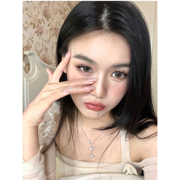 MengJieShangPin Lông mi giả hộp hồng 5 cặp/hộp Bộ 5 Cặp Lông Mi Giả 3D Phong Cách Công Chúa Xinh Đẹp Tự Nhiên Dành Cho Nữ
