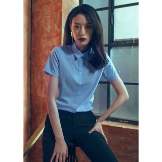 Áo sơ mi bamboo ngắn xanh ngọc R339 NỮ TNG