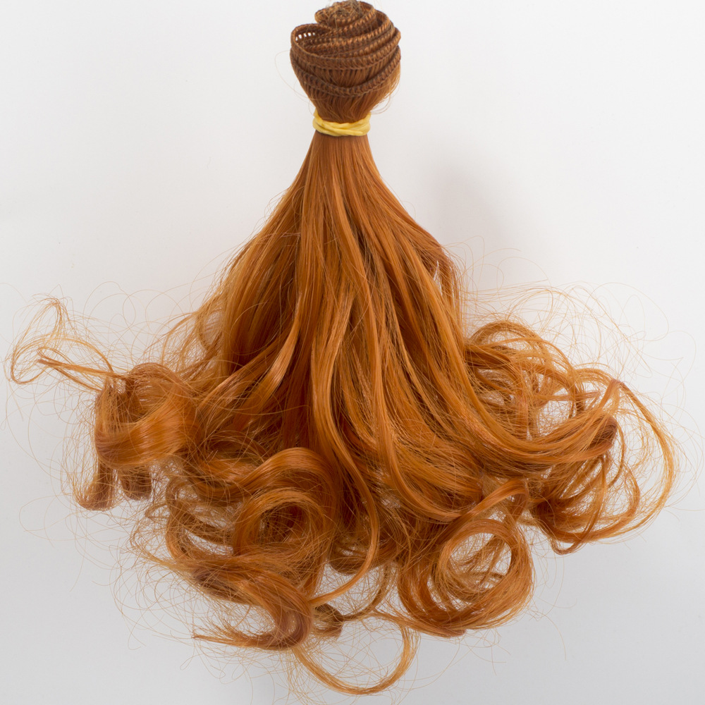 Bộ tóc giả uốn cúp đáng yêu trang trí cho búp bê