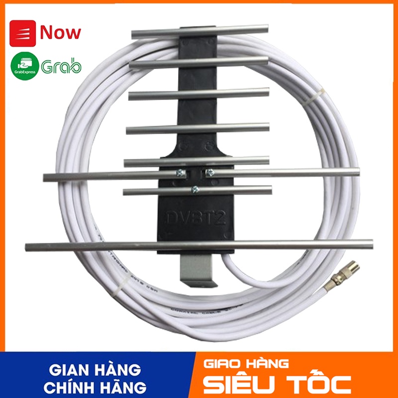 Anten thông minh thu sóng DVB T2 kem 15m dây đồng trục sẵn jack