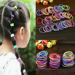 100 dây cột tóc màu trơn cho bé