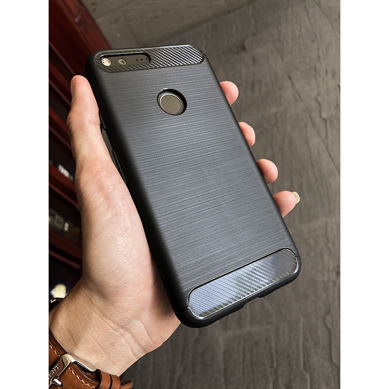 Ốp lưng vân xước carbon Google Pixel 2/2XL/3XL/3AXL/4XL/4A/5XL/6/6A/6Pro chống shock chống vân tay