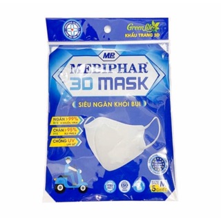 KHẨU TRANG MEBIPHAR 3D MASK BỊCH 5 CÁI