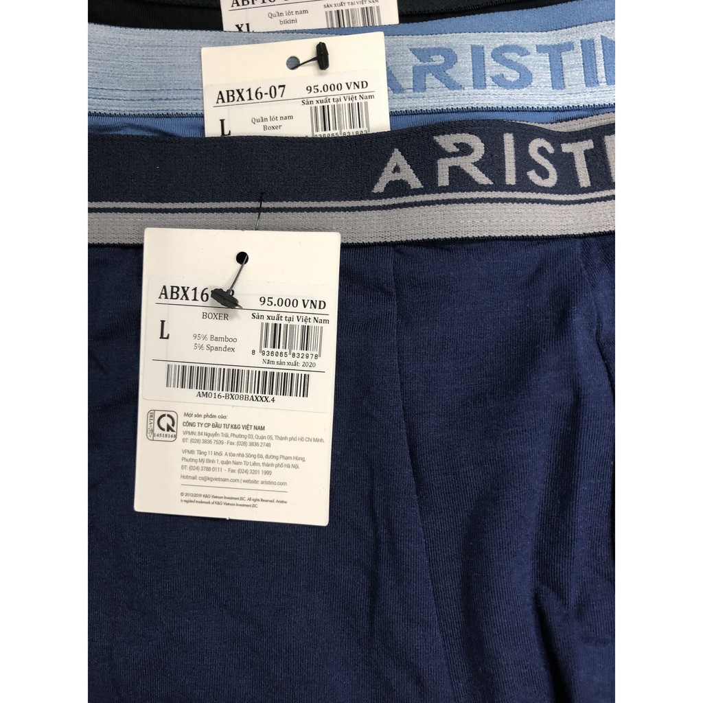 Sịp đùi Aristino ❤️FREESHIP❤️Quần Lót Boxer Nam Vải Lụa Chính Hãng Đủ Size, Full Tem Mác