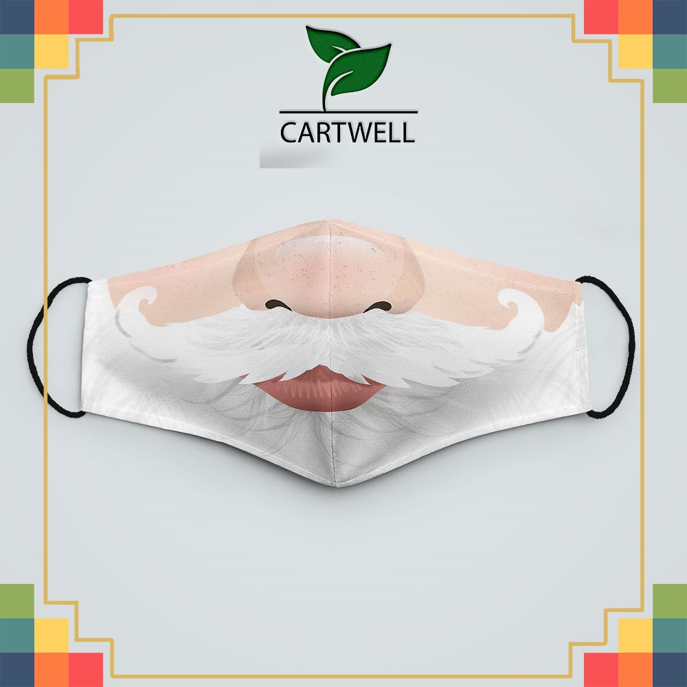 Khẩu trang vải cá tính CHRISTMAS_726 CARTWELL vải cotton 100% kháng khuẩn có thể giặt và tái sử dụng dành cho nam nữ