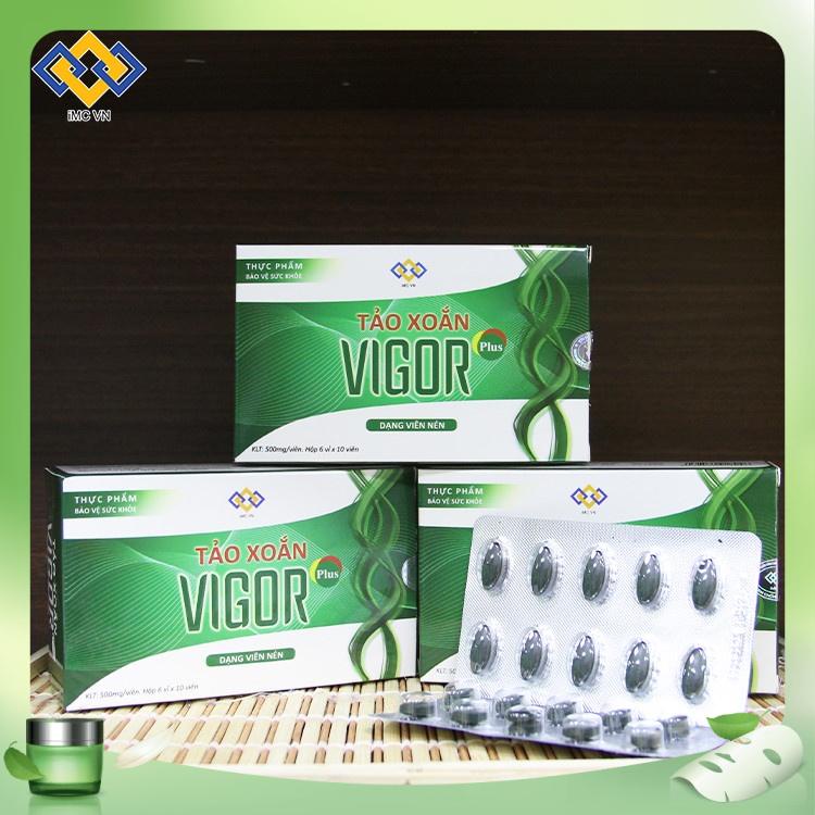 Tảo xoắn spirulina, tảo xoắn VIGOR nguyên chất viên nén 60 viên VIGOR Toàn Tâm