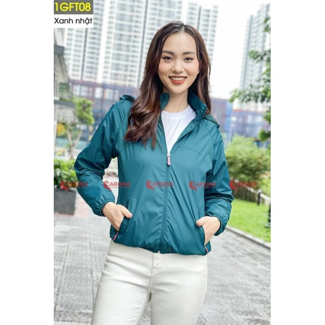 [CHÍNH HÃNG] Áo khoác gió nữ 2 lớp vân xước Cardina cản gió chống nước - kèm túi đựng siêu gọn | BigBuy360 - bigbuy360.vn