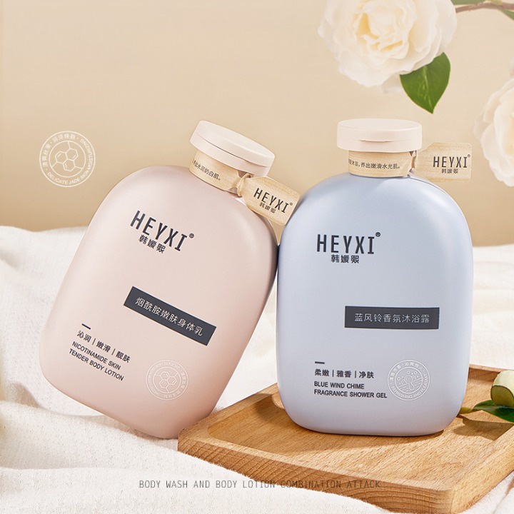 Sữa Tắm Trắng Da Hương Nước Hoa Heyxi Giúp Sạch Sâu, Lưu Hương Dài Lâu Kem Dưỡng Ẩm Trẻ Hóa Làn Da Trắng Sáng Mịn Màng