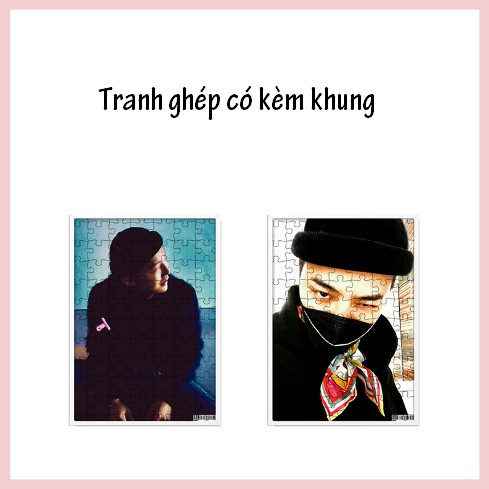 Tranh ghép BIGBANG GD chất liệu gỗ có kèm khung để bàn hoặc treo tiện lợi