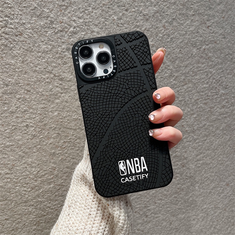 Ốp Điện Thoại TPU Silicon Mềm Chống Sốc Hình Bóng Rổ NBA 3D Cho iPhone 11 12 13 14 Pro Max 14 Plus