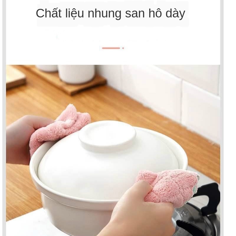 Khăn lau đa  bát đĩa, cốc thấm nước chống dính dầu mỡ loại to 15x26CM