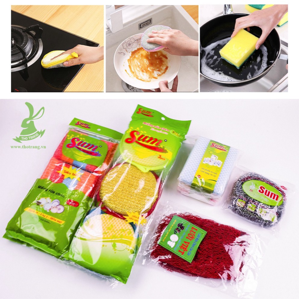 Miếng rửa chén, bùi nhùi rửa chén Sum