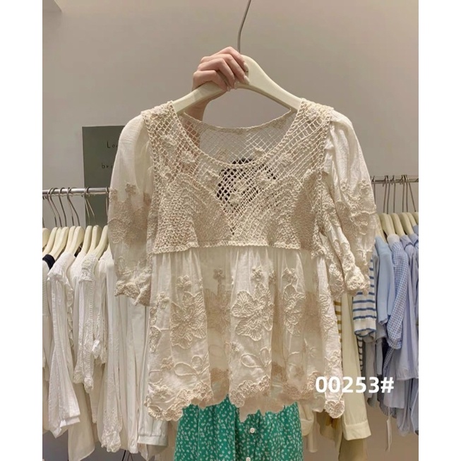 Áo Nữ Kiểu, Chất Thô Boi Siêu Mềm Mát Phối Lưới Sành điệu, Các nàng Mê Kiểu Áo Babydoll Thì Không Nên Bỏ Qua Nhé.