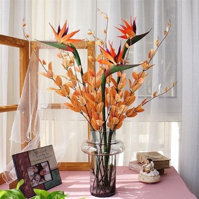 Hoa giả-Cành Thiên điểu 82cm trang trí cực đẹp - HN3