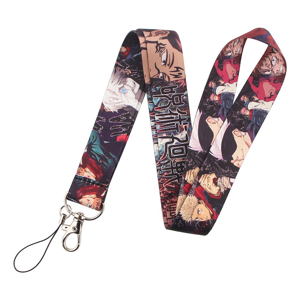 Mocho1 jujutsu kaisen lanyard strap máy ảnh đặc biệt di động nhật bản anime keychain điện thoại huy hiệu id người giữ huy hiệu