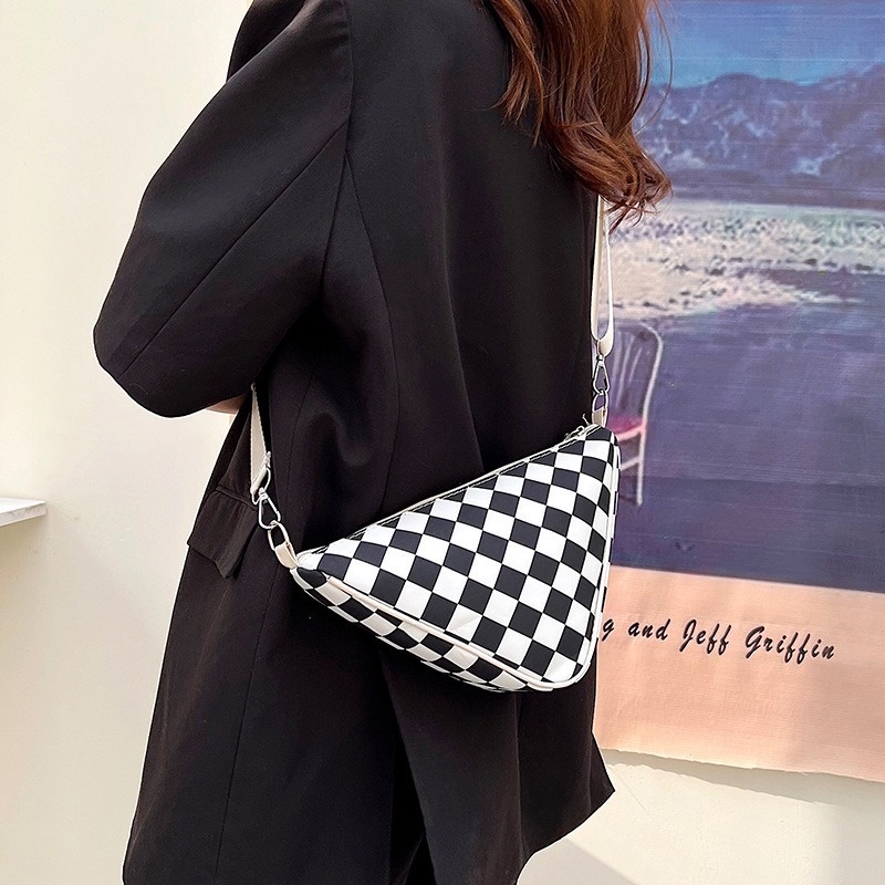 Túi Vuông Nhỏ Đeo Chéo Vai Họa Tiết Kẻ Ô 2022 Mới NB00223