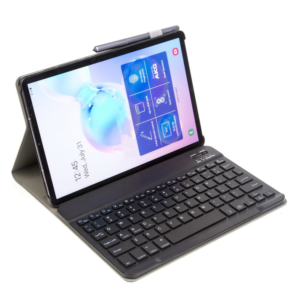 Backlit Wireless Keyboard for Samsung Galaxy Tab A 10.1 Tab A 10.5 A8.0 Cover PU Leather Stand Case with Pencil Holder