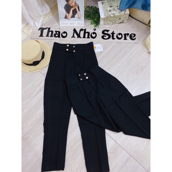 quần tây lưng cao núc bấm (hình thật 1000%)