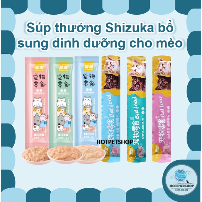 Súp thưởng cho mèo Shizuka, súp thưởng Shizuka, súp thưởng Catfood Leibao