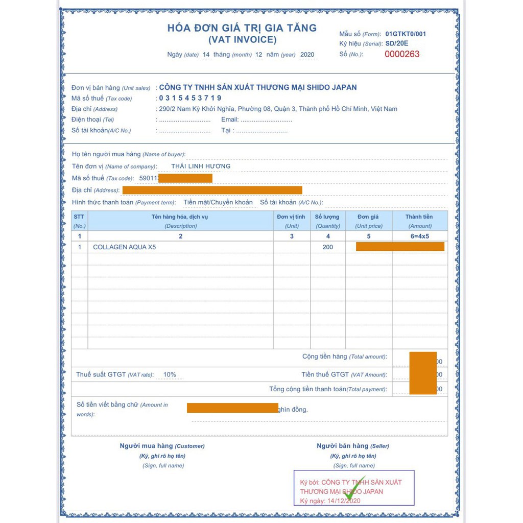 CHÍNH HÃNG] 01 Hộp Nước uống Collagen Yến sào Nhật bản - COLLAGEN X5 SUPER AQUA DR SHIDO (14 gói / hộp) | Thế Giới Skin Care