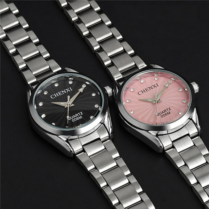 Đồng Hồ Đeo Tay Chexi Mặt Tròn Đính Đá Thời Trang Dành Cho Nữ