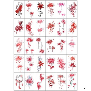 PVN12258 Hình xăm dán 3D cho 15 ngày set 30 hình săm dán tạm thời cho nữ nhiều hình từ hoa cô gái tattoo T8