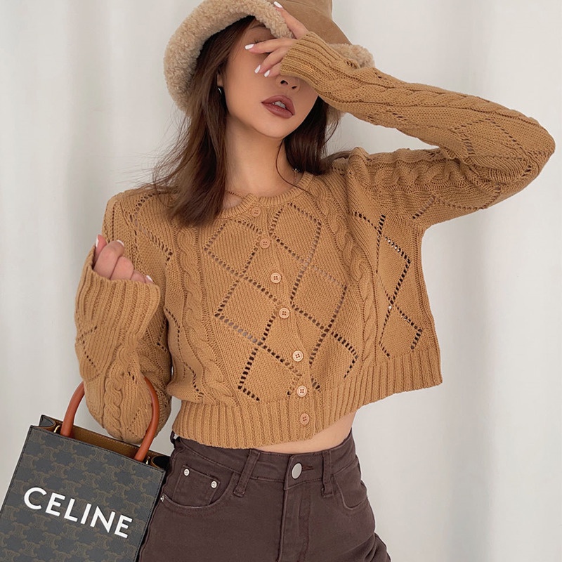 Áo Len Nữ Dài Tay Cổ Tròn Thời Trang Hàn