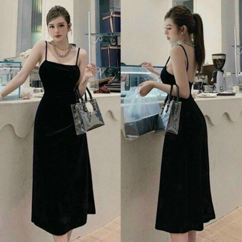 Đầm Body 2 Dây Dáng Dài Siêu Quyến Rũ Thích Hợp Mọi Hoàn Cảnh TIBU