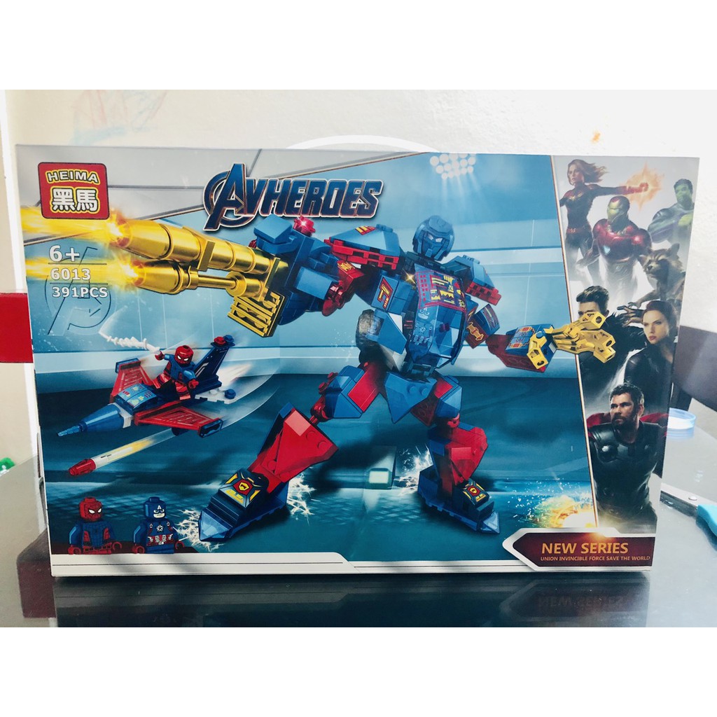 Bộ xếp hình avenger chiến đấu với robot (391 chi tiết)