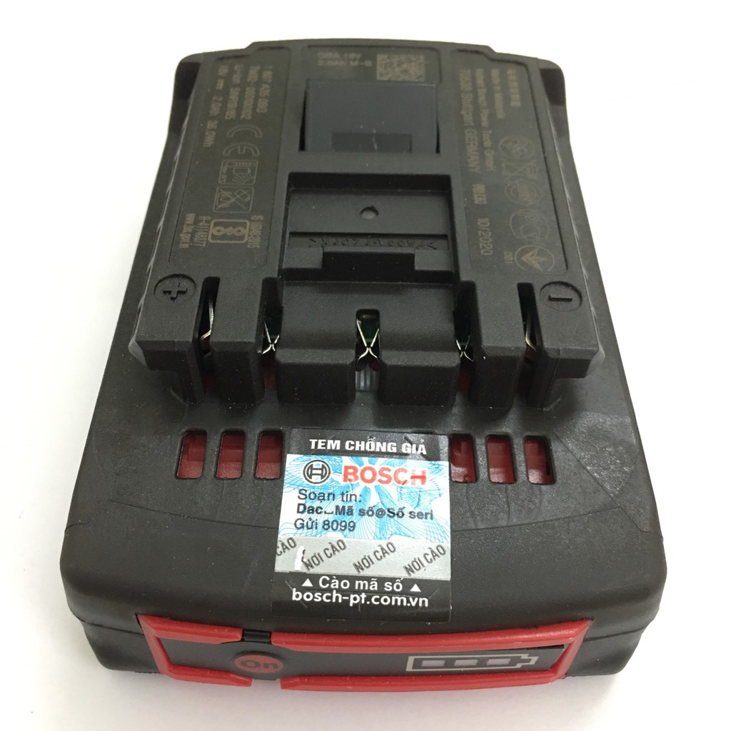Pin cho dụng cụ điện Bosch 18V - 2Ah chính hãng bảo hành 6 tháng