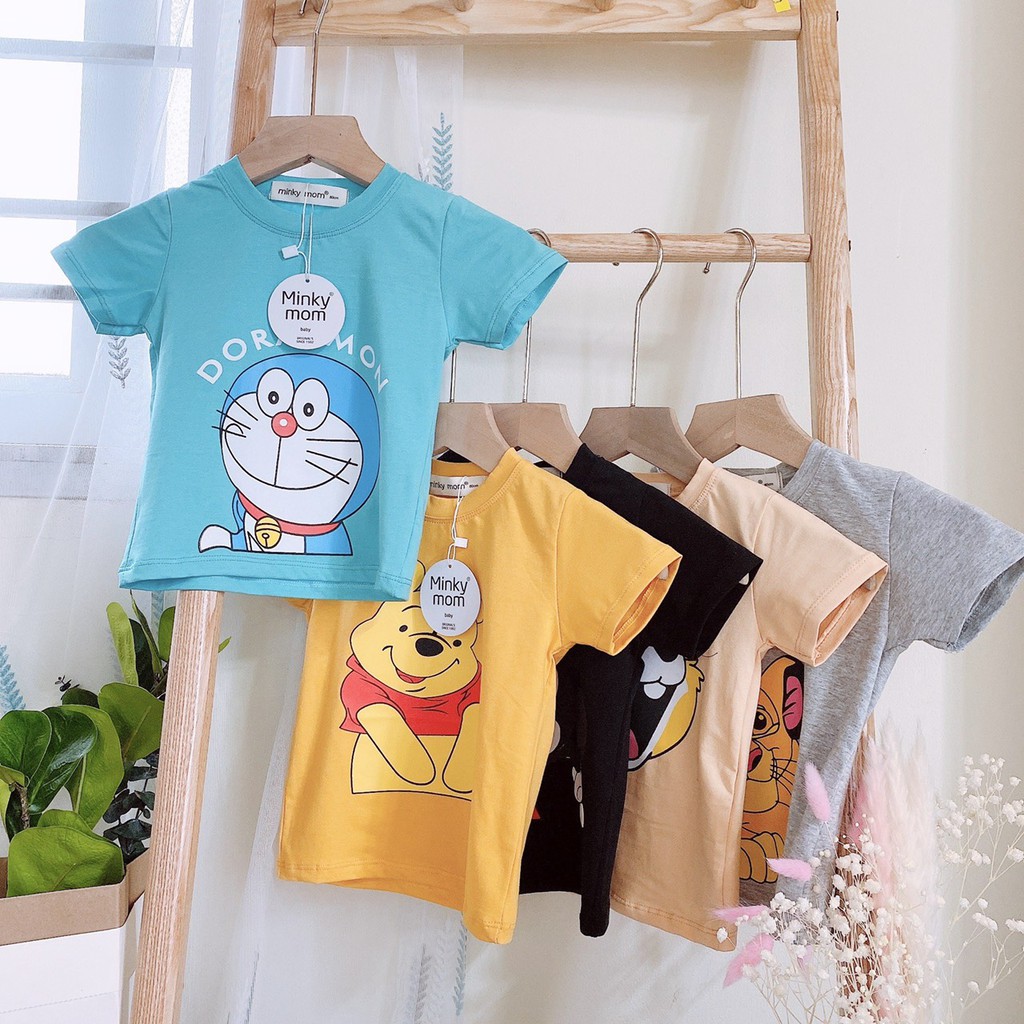 Áo phông cotton Hè Minky mom in hình siêu dễ thương_Quần áo trẻ em