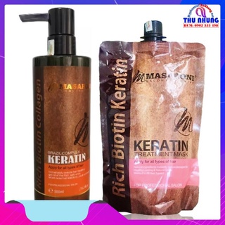 Bộ phục hồi tóc hư tổn tại nhà MASARONI Collagen Keratin cao cấp của Canada 500ml