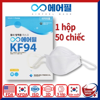 Khẩu trang 3d airfeel kf94 hàn quốc – 3 lớp / made in korea