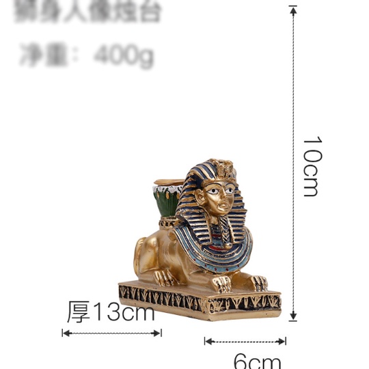 Tượng mèo Ai Cập, chân nến để bàn hình mèo ai cập phù hợp decor trưng bày nhiều không gian- quà tặng cao 20cm