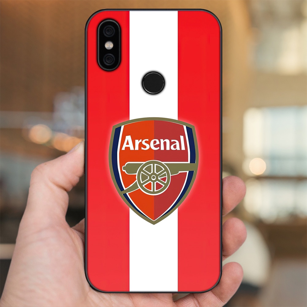 Ốp lưng Xiaomi Mi A2, Redmi 6X viền đen in hình Arsenal FC